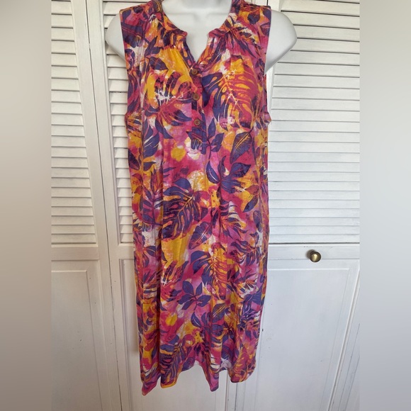 Sundress Swimsuit Coverup Floral Size Large - Picture 1 of 8